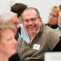 Dr. Stabler laughing